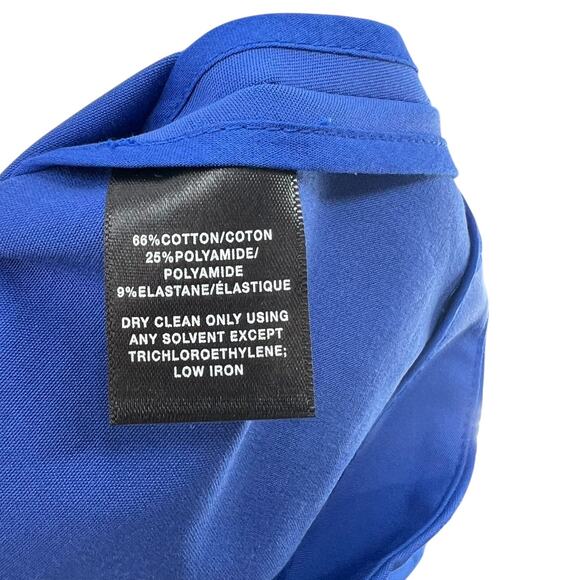 Lafayette 148 New York‎ Blazer Jacket Zip Front Cotton Blend Blue Size 2 - Picture 10 of 11